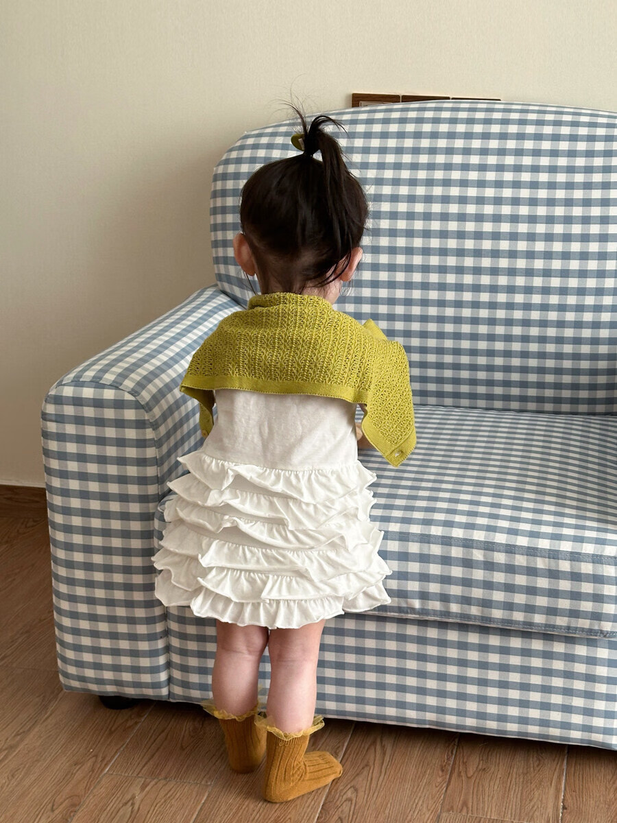 FADOBABY Girls Summer Dress New Baby Princess Doll Collar Cake Dress Children's Sleeveless Dress 15